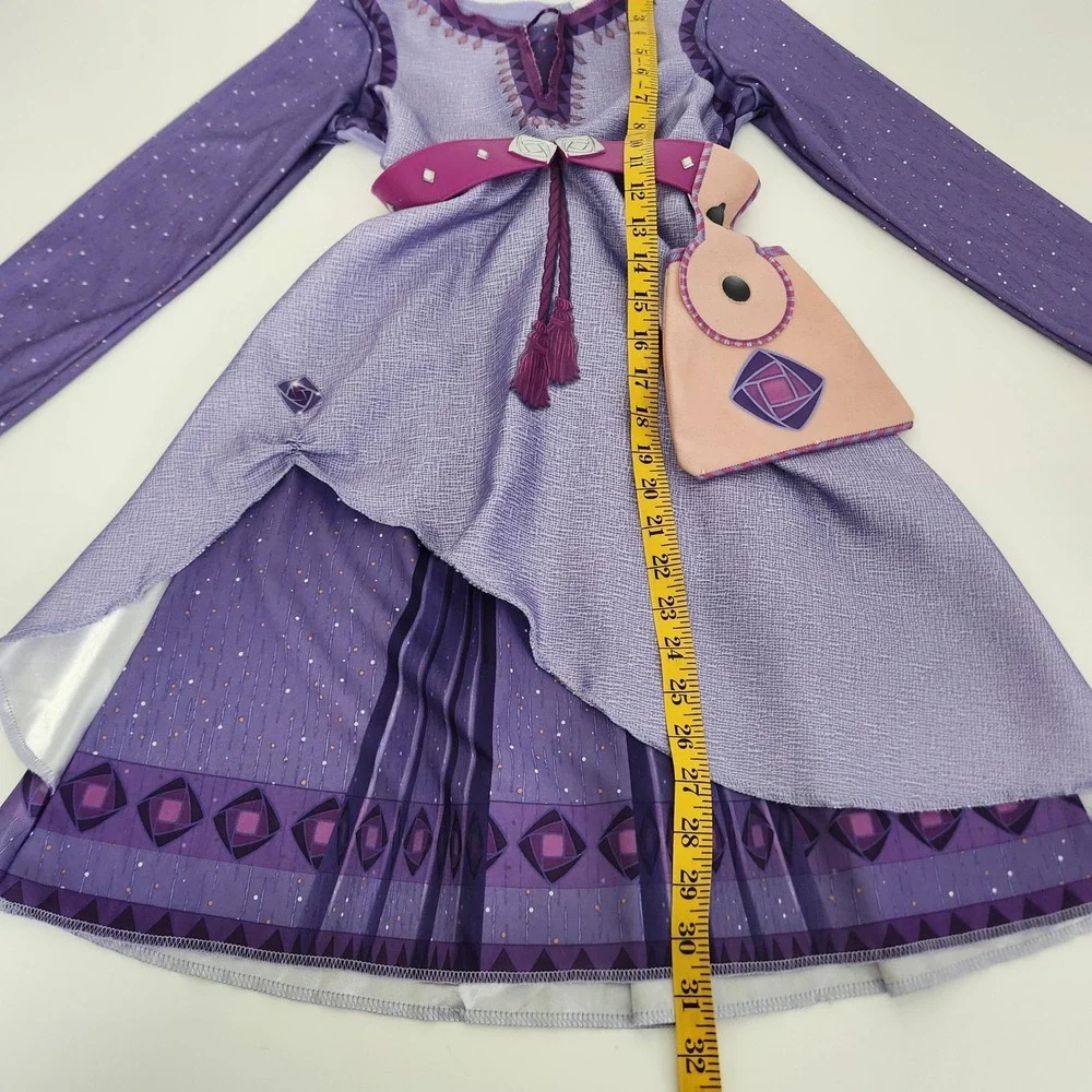 Disney Wish‎ Asha Costume Dress Purple Long Sleeve Kids Size 4-6X